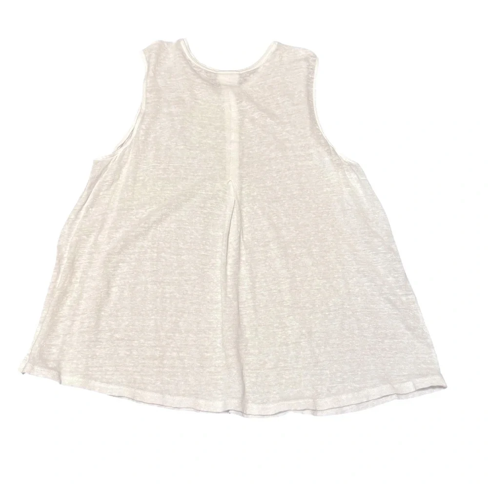 Women’s J.Jill Love Linen Sleeveless White Lightweight Top